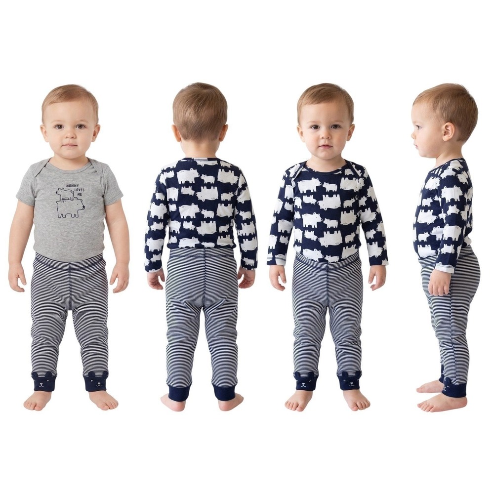 Carter's Baby Boy's 3pc "Mommy Loves Me" Bear Tops & Pants Outfit Set 18 Months